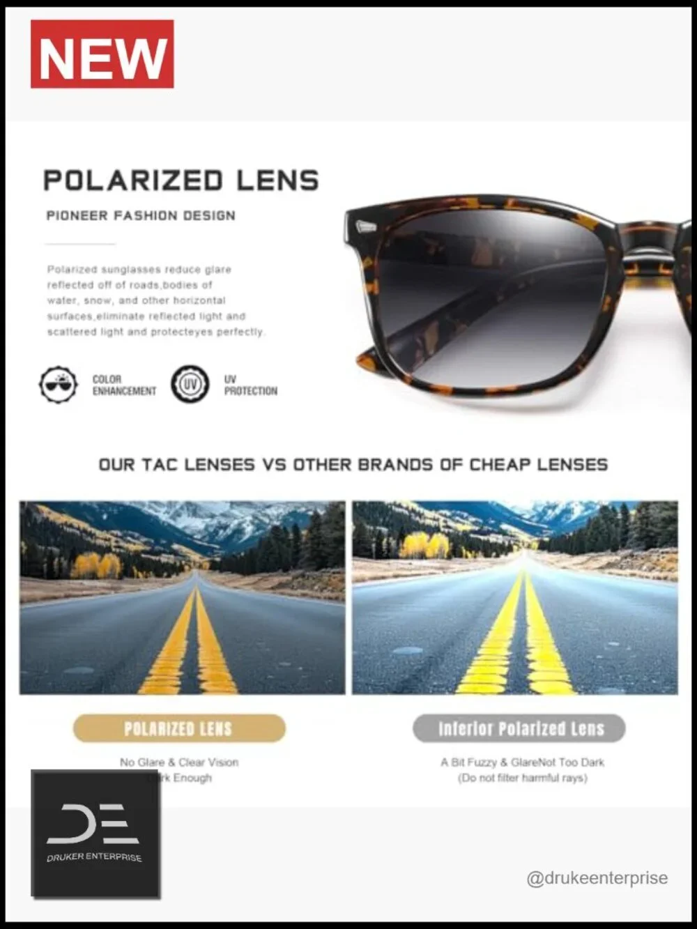 Polarized Sunglasses UV Protection Classic Rectangular Full Frame